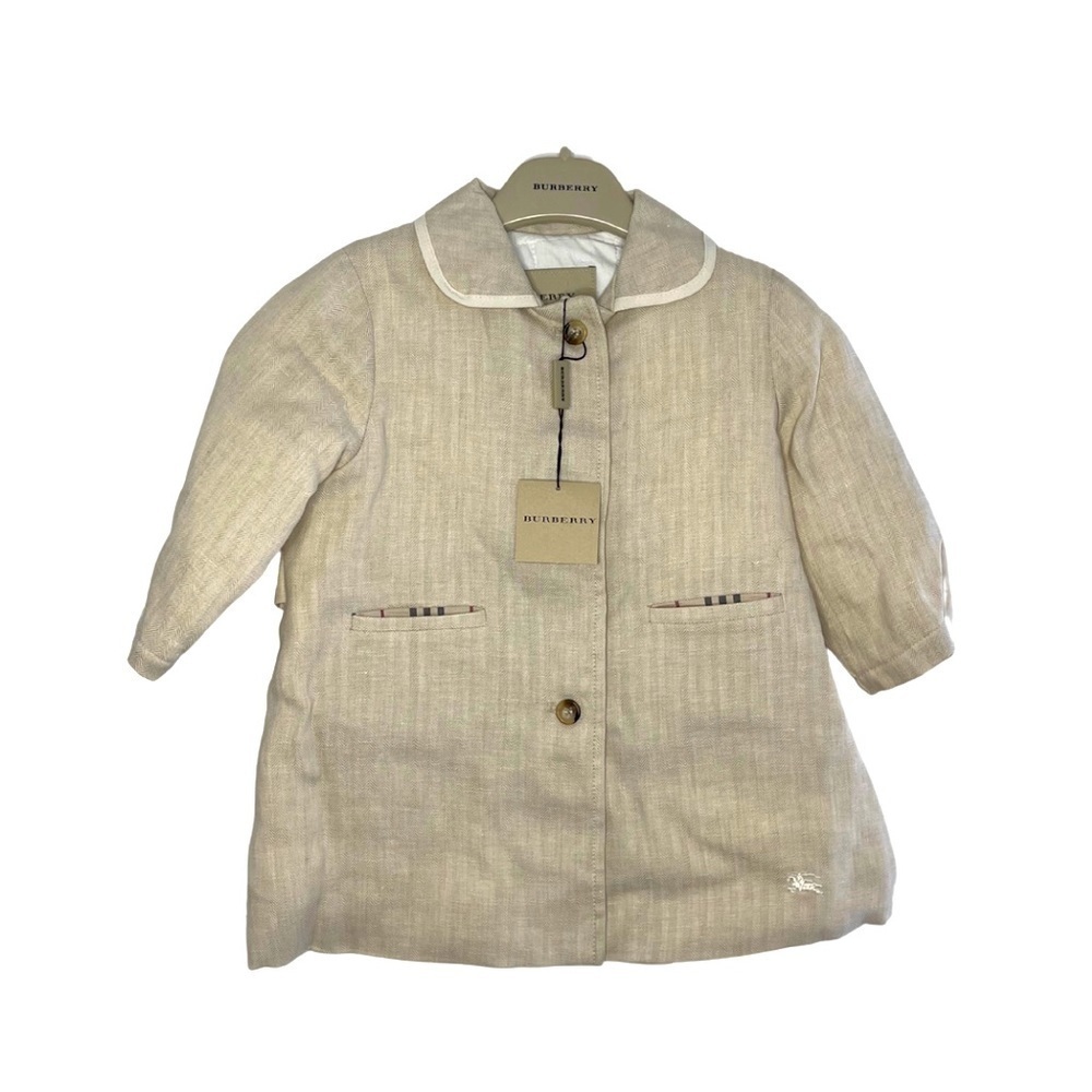Burberry NWT Oatmeal Color Coat for baby 12 months